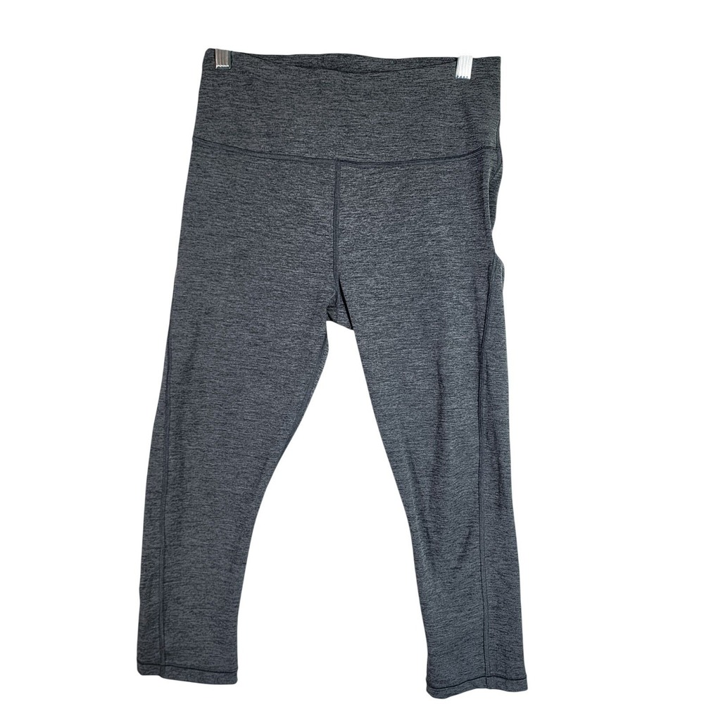 Athleta Small Ultimate Stash Pocket Capri Leggings Gray Heather Pockets Yoga